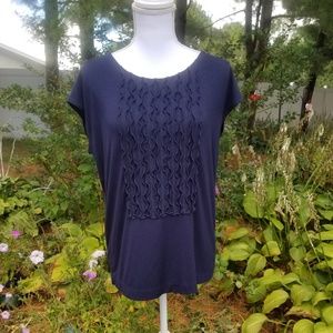 Simple minimal ruffled blouse